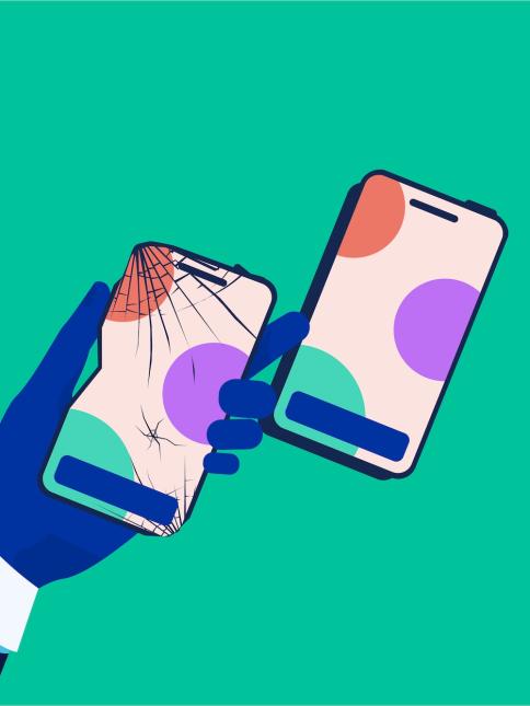 Asiakas vaihtaa rikkin&auml;isen laitteensa uuteen korvaavaan tuotteeseen